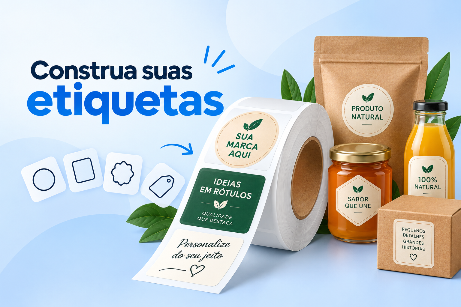 Construa as suas etiquetas personalizadas